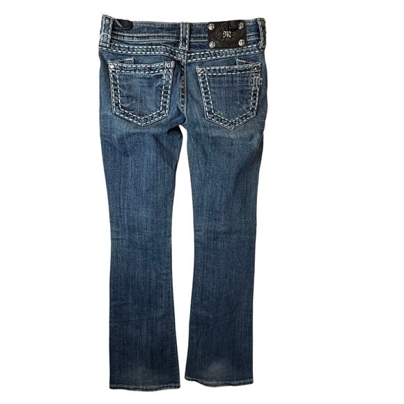 Miss Me Womens Bootcut Jeans Size 25 Cowgirl Style Medium Wash JE5152BL Low Rise - Picture 2 of 9